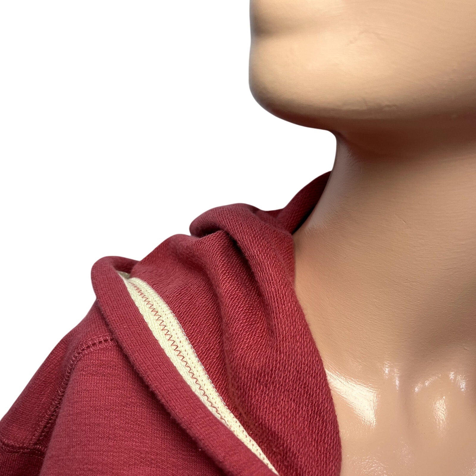 NWT L.L. Bean Garnet Rose Organic Cotton Full Zip Hoodie XL Gorpcore Casual
