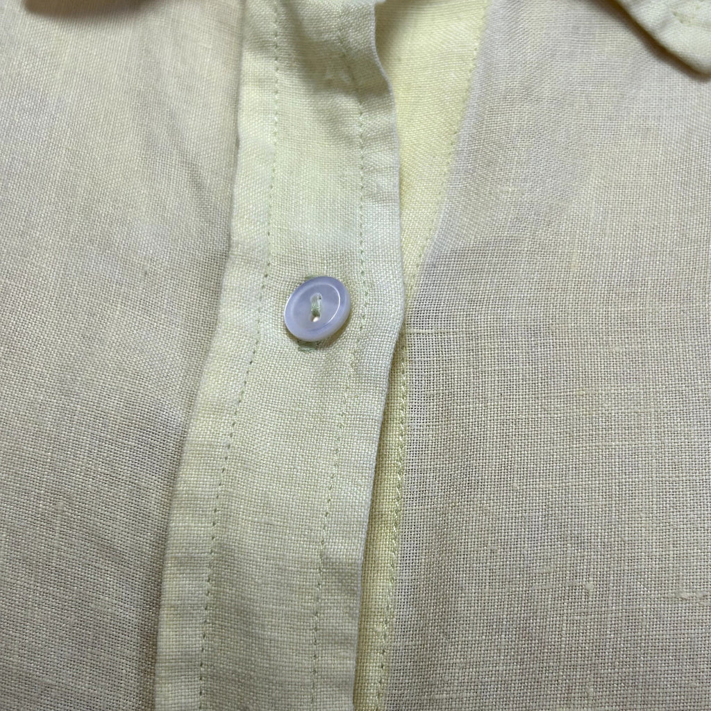 Real Clothes 8 Yellow Blouse Irish Linen French Seams Minimalist Quiet Luxury