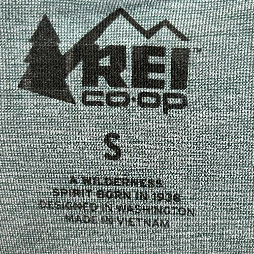 REI S Green Top Ventilated Mesh Panels Gorpcore Activewear Trail Casual Outdoor