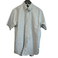 VTG Y2K Stafford White Blue Pinstripe Oxford Short Sleeve Size 16 Utility Basics
