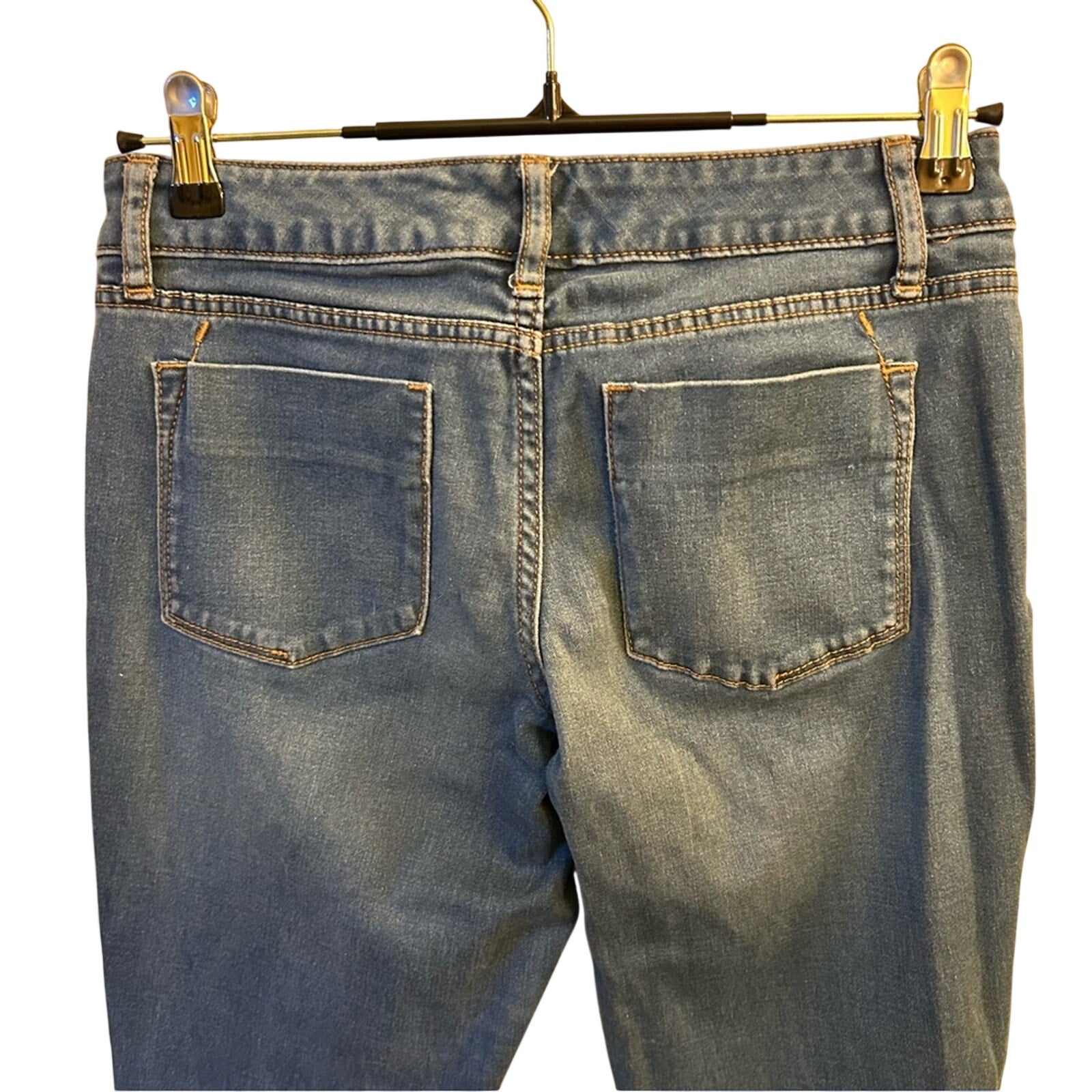 WASSIO Luxe Straight Leg Jeans Size 6 Medium Wash Stretch Blue Denim RN 159052