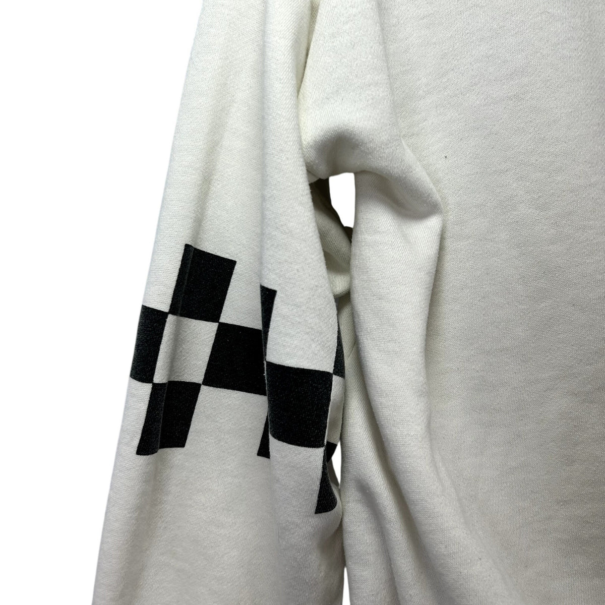 VTG 90s Gear for Sports M White Black Checkered Sweatshirt Streetwear Sportswear