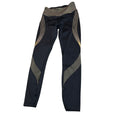 Victoria's Secret Sport Leggings XS Black Gold Metallic Geometric Stripe High Rise