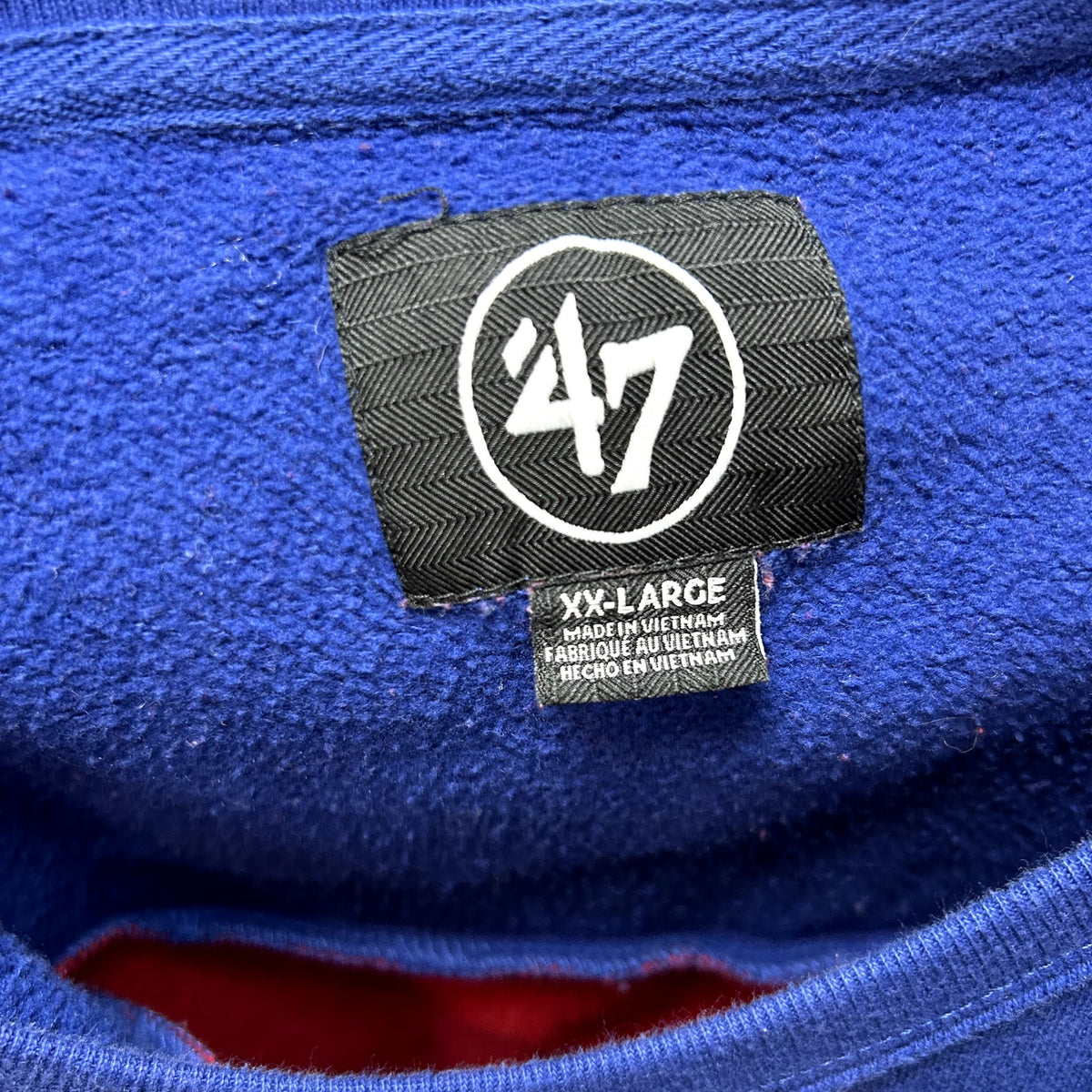 47 Brand XL Philadelphia 76ers Colorblock Fleece Crewneck NBA Sweatshirt Sports