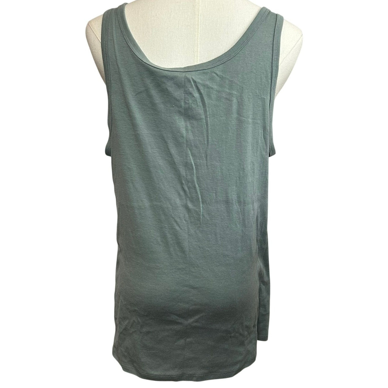 A New Day Gray Scoop Neck Tank Top Ribbed Knit Minimalist Basics XL Loungewear