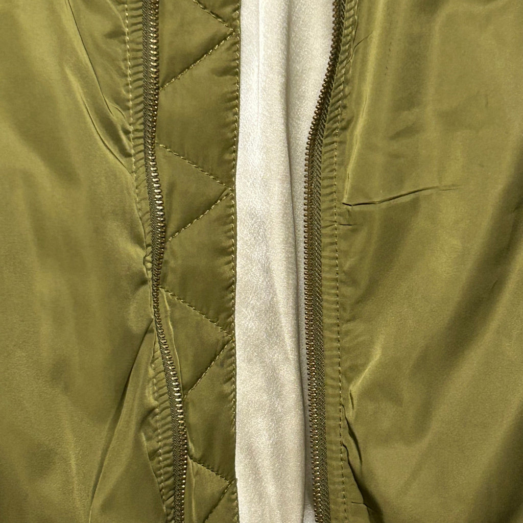 Old Navy Green Satin XS Bomber Jacket Retro Casual Streetwear Flight Coat Zip Up