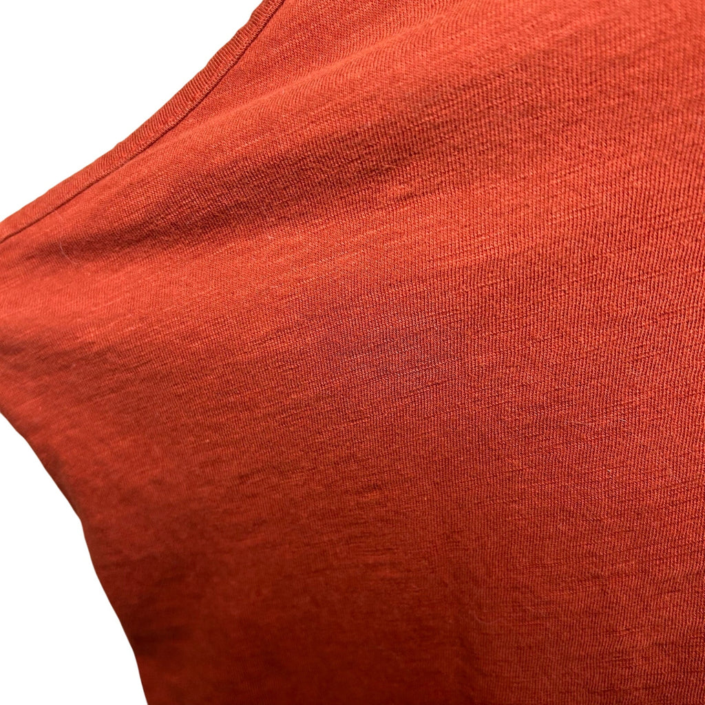 Sonoma Rust Red Cotton Slub Knit Pocket Tank XL Loungewear Casual Minimalist