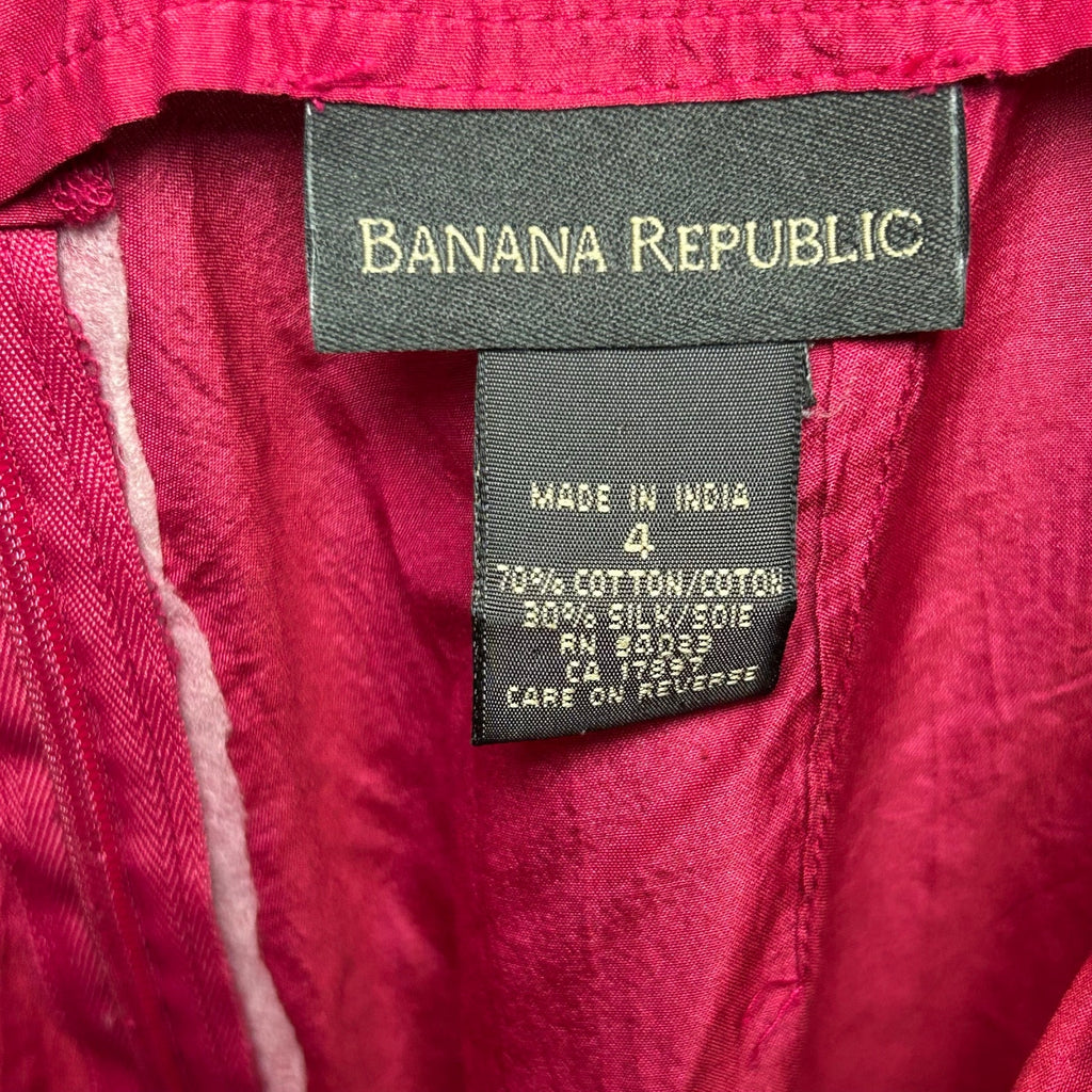 VTG Y2K Banana Republic Red Handkerchief Hem Midi 4 Skirt Fairy Coquette Boho