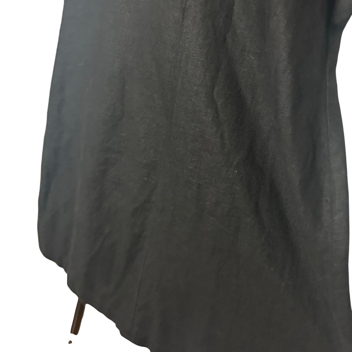 VTG Stonebridge Daisy Embroidered Shift Dress Black Sz 8 Linen Blend Whimsygoth