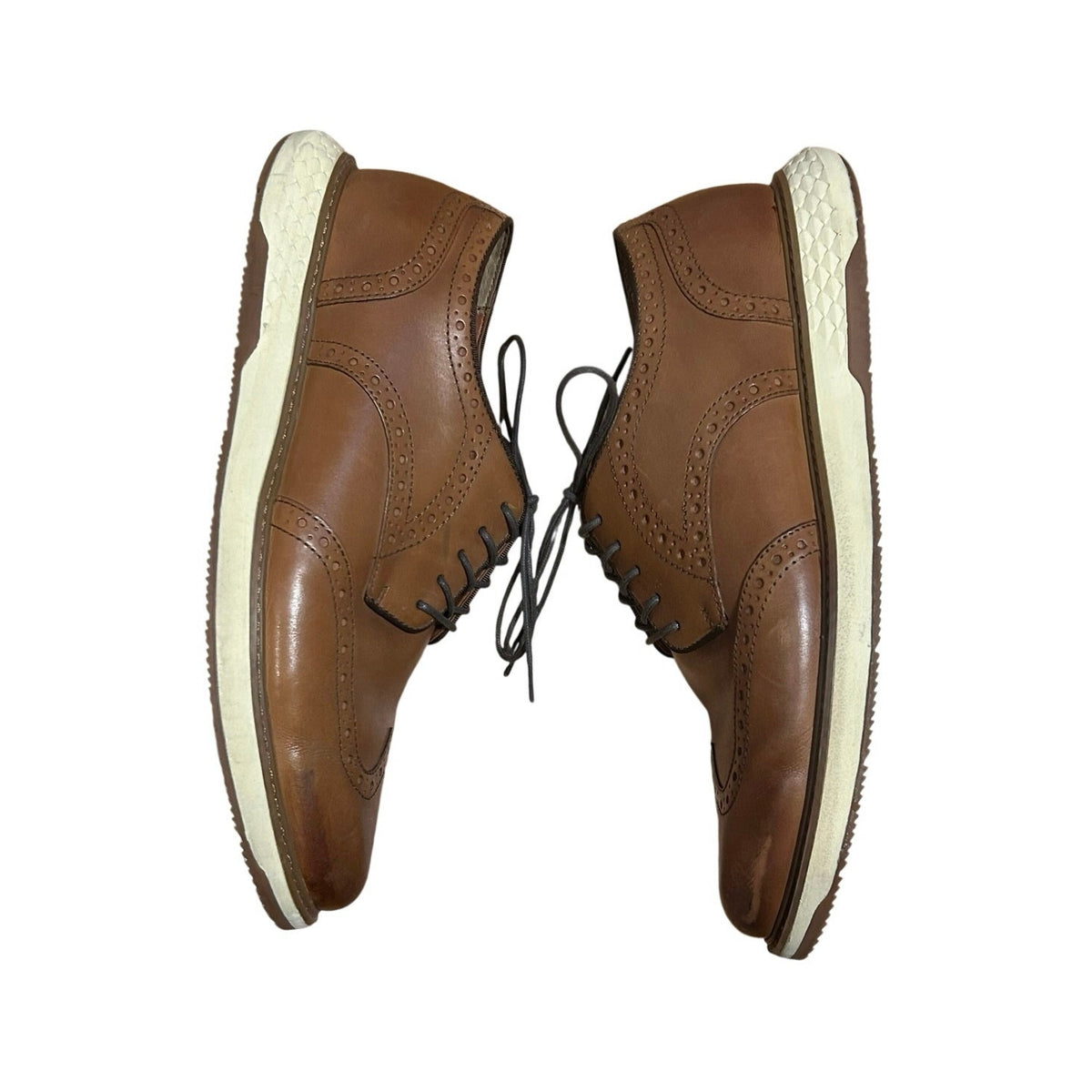 Vince Camuto Brown Leather Dress Shoes Men's 10.5 Professional Oxfords Academia