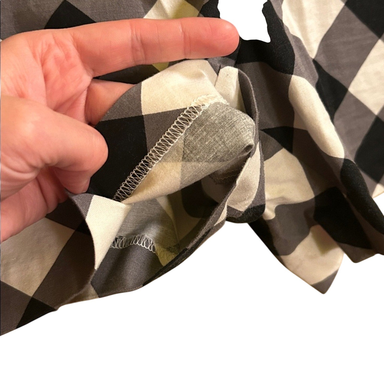 Ann Taylor Factory Black White Gingham Shorts Plus Size 16 Cotton Like New