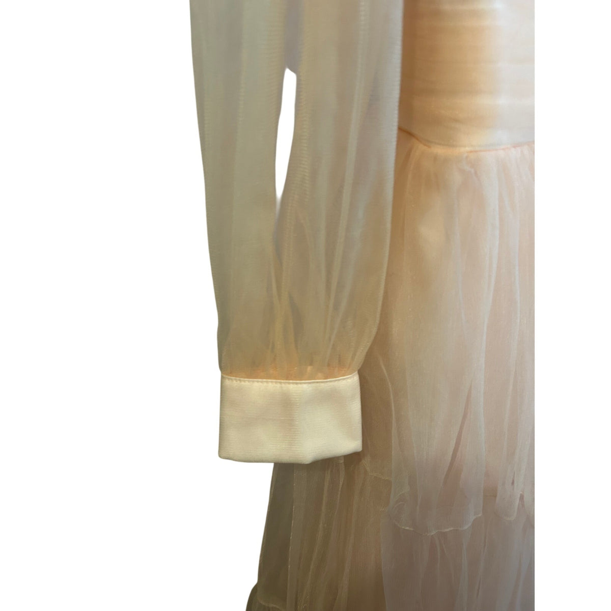VNAIX Blush Pink Tulle Tiered Formal Gown Corset Back Fairycore Prom Dress SZ 16