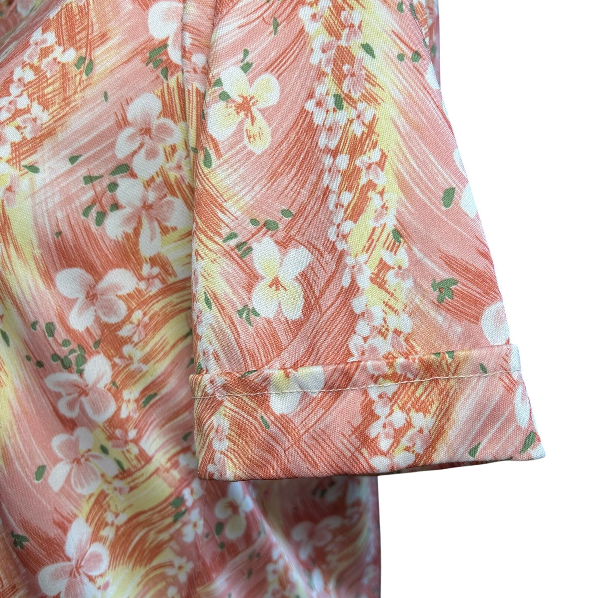VTG 70s Sodi S Peach Floral Miami Florida Top Boho Retro Casual Indie Cottage
