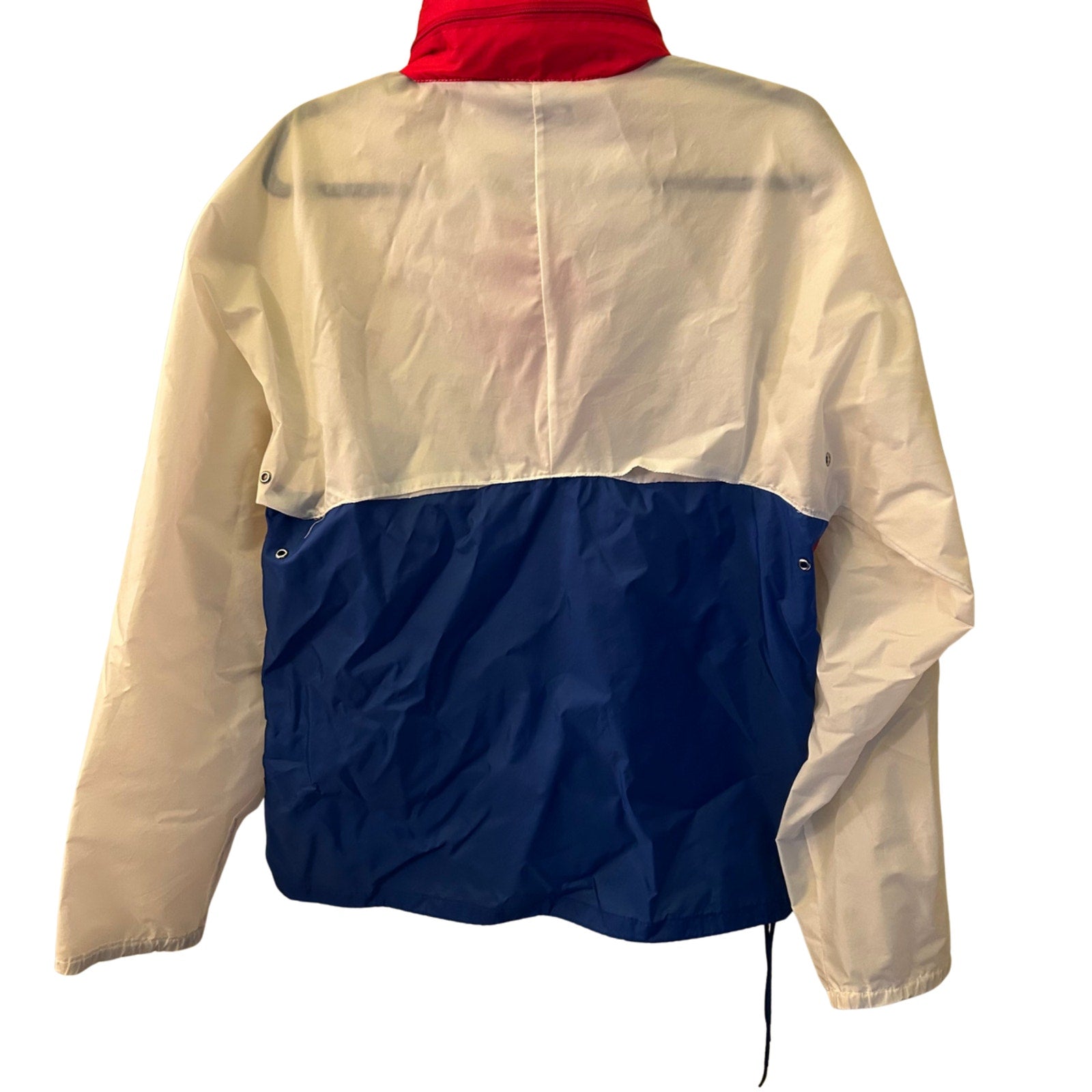 VTG 90s Club 21 Heavenly Hooded Windbreaker Red White Blue Small Medium Retro
