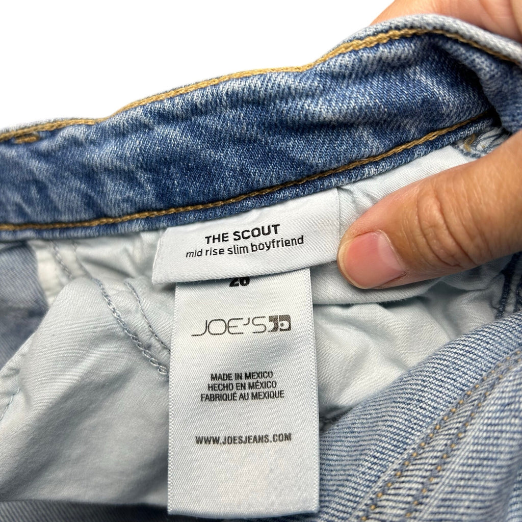 Joes Jeans Scout 26 Mid Rise Slim Boyfriend Blue Denim Organic Streetwear Preppy
