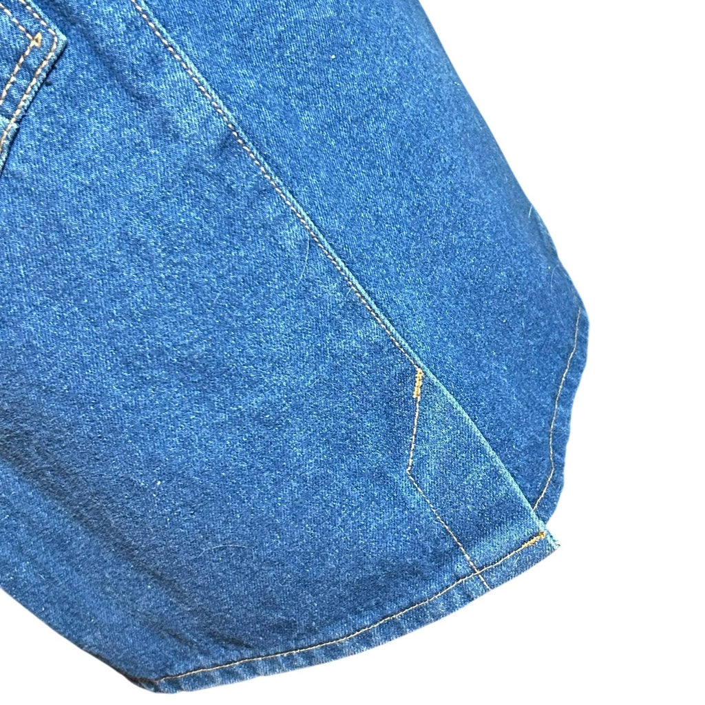 VTG Hunt Club Denim Mini Skirt Made in USA High Waisted Paneled Blue Size 4