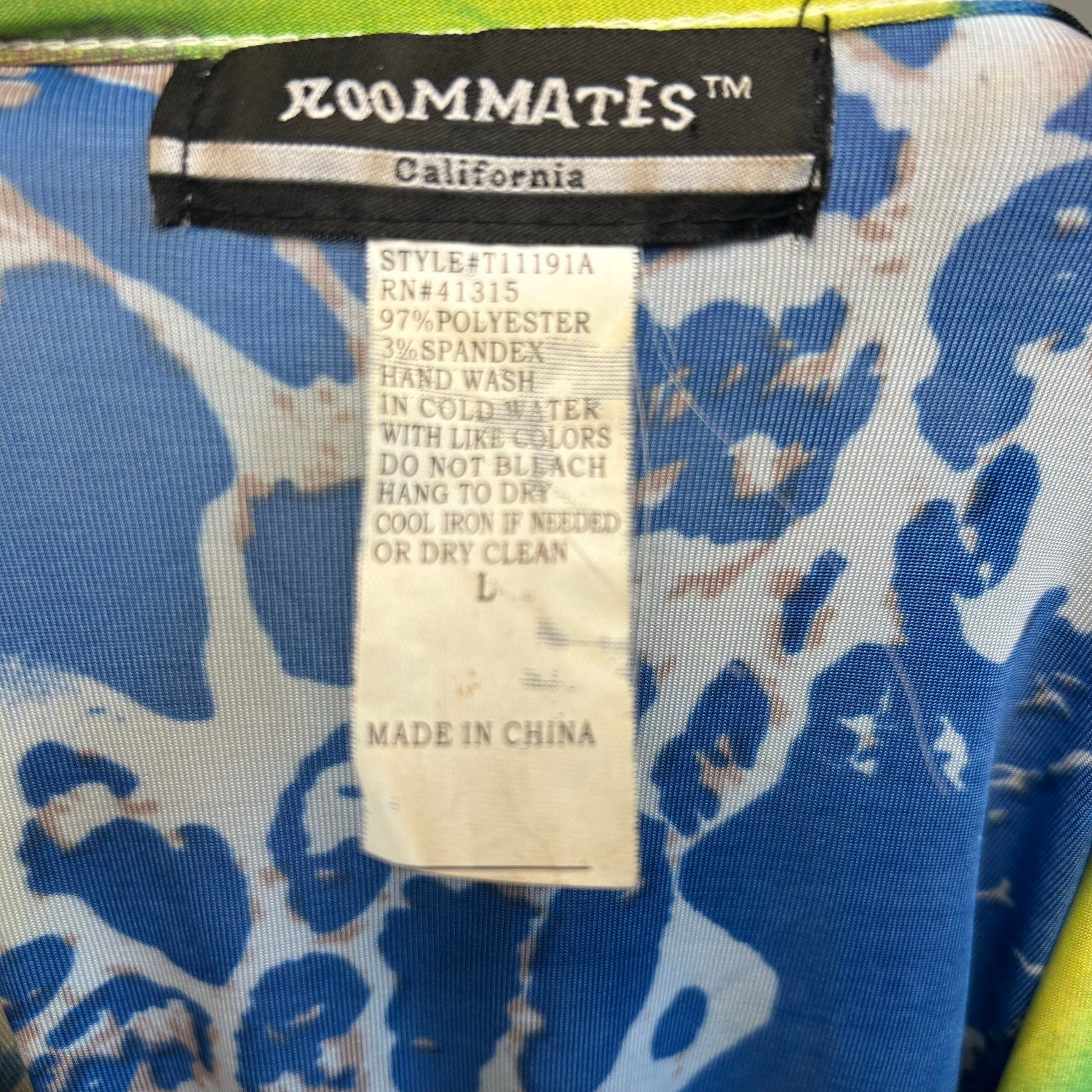 VTG Y2K Roommates Multicolored 4 Mini Dress Pockets Belt Retro Indie Twee Party