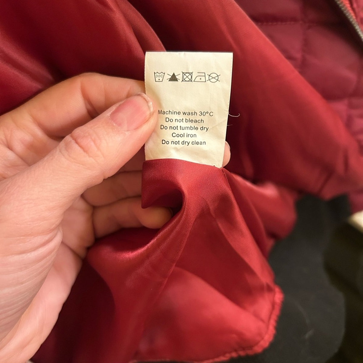 Angstar Maroon Quilted Bomber Jacket XL Aviator Utility Sleeve Pocket Burgundy