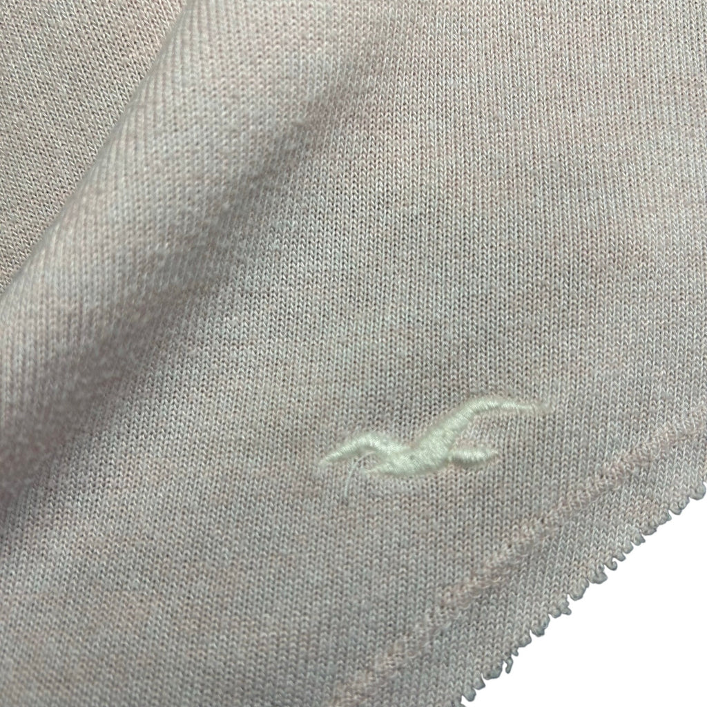 Hollister Pink Raw Hem Knit Long Sleeve Pullover Top Soft Coquette Casual Y2K