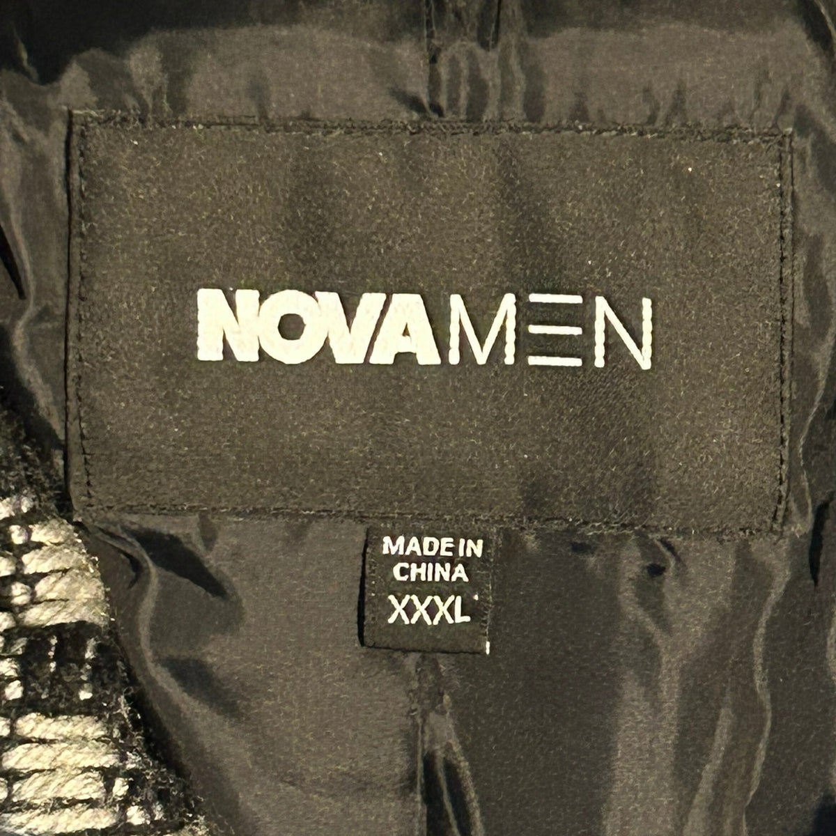 NovaMen 3XL Black Gray Heavy Duty Lined Zip Up Coat Jacket Streetwear Y2K Goth