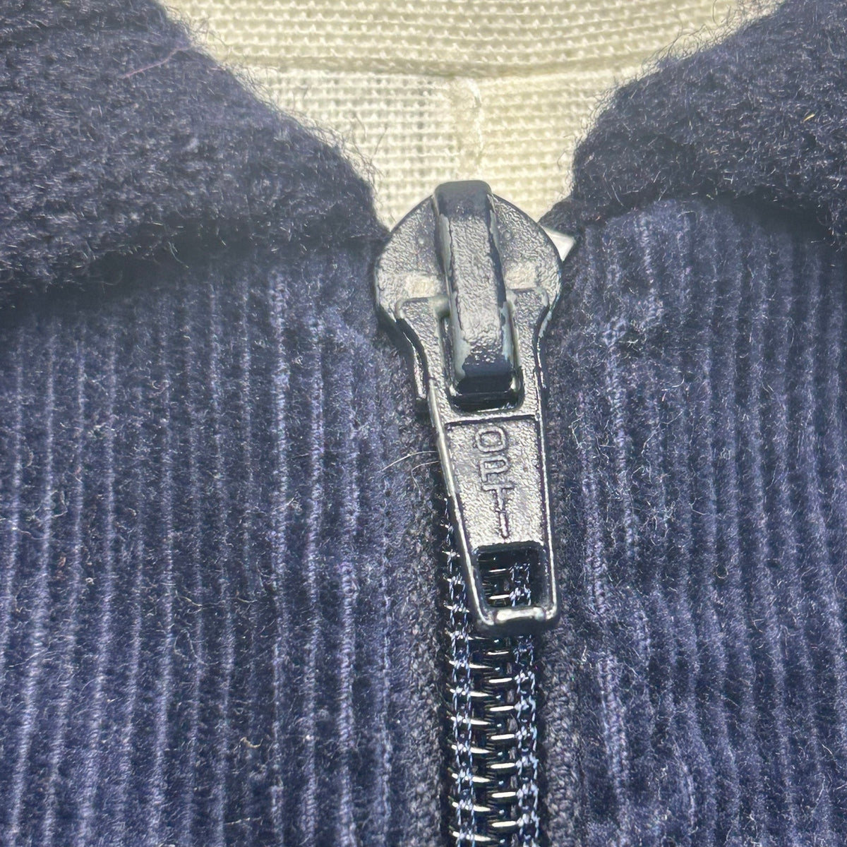 VTG 80s St Michael Navy Ribbed Knit Zip-Up XS Cardigan UK Heritage Retro Casual