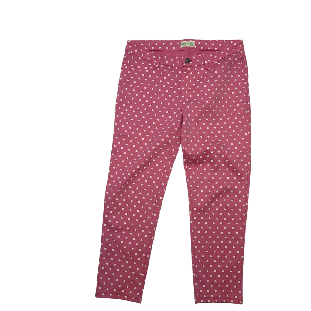 Dream Out Loud Selena Gomez L Pink Polka Dot Capri Pants Stretch Y2K Coquette