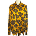 VTG 70s Saks Fifth Avenue Psychedelic Silk Paisley Dagger Shirt Whimsygoth Large