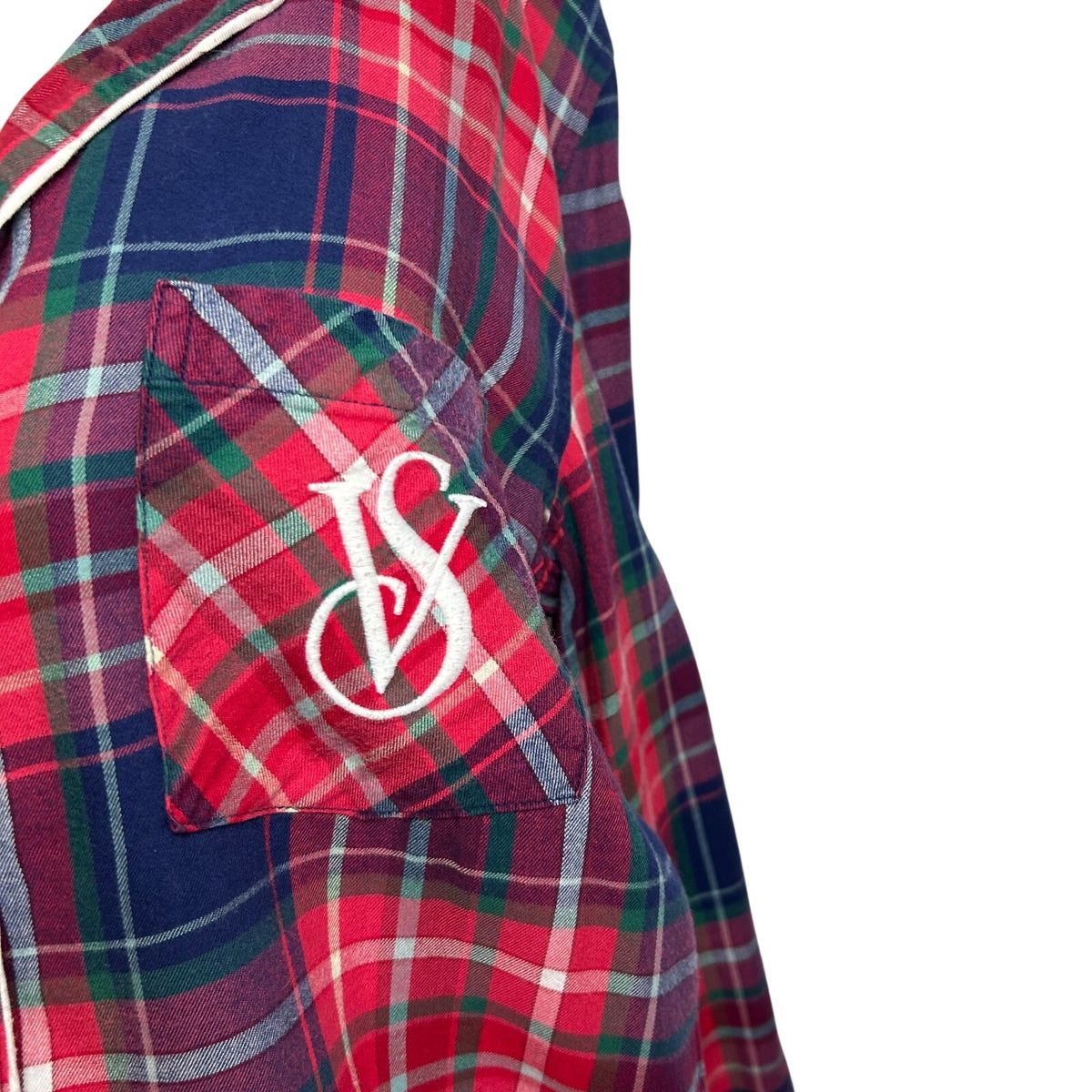 Victoria's Secret Plaid Flannel Pajama Set Red Tartan M Lounge Y2K Holiday
