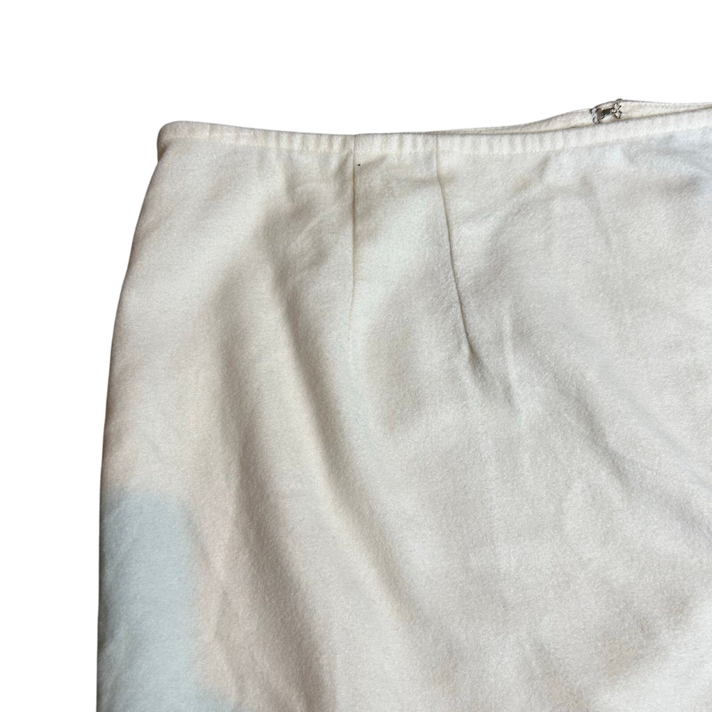 VTG 90s Venezia White Black Embroidered Mini Skirt Plus 16 XL Grunge Retro Y2K
