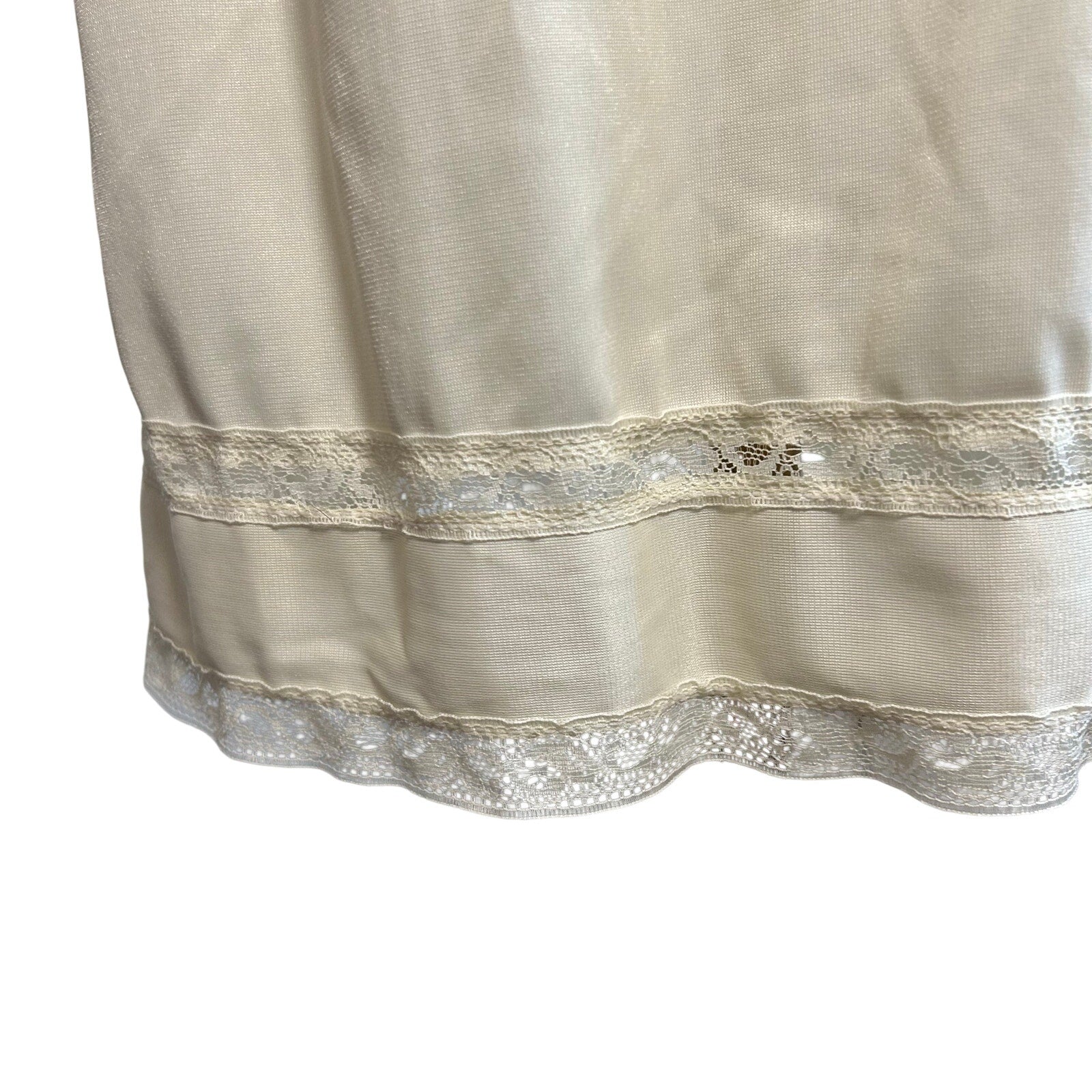 VTG 70s JCPenney Cream Slip S Minimalist Lingerie Coquette Cottage Romantic Twee