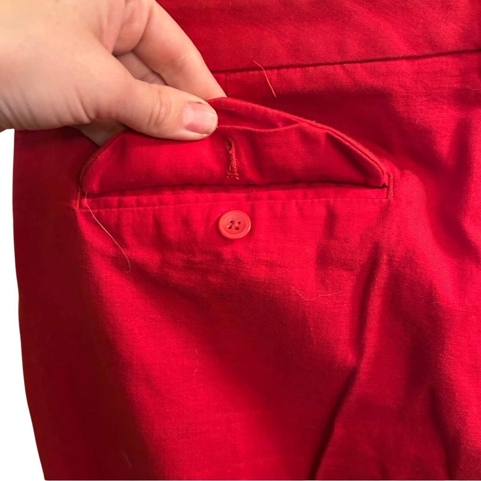 Gap Modern Straight Pants Size 8 Bright Red Stretch Lux Career Bold Pop of Color