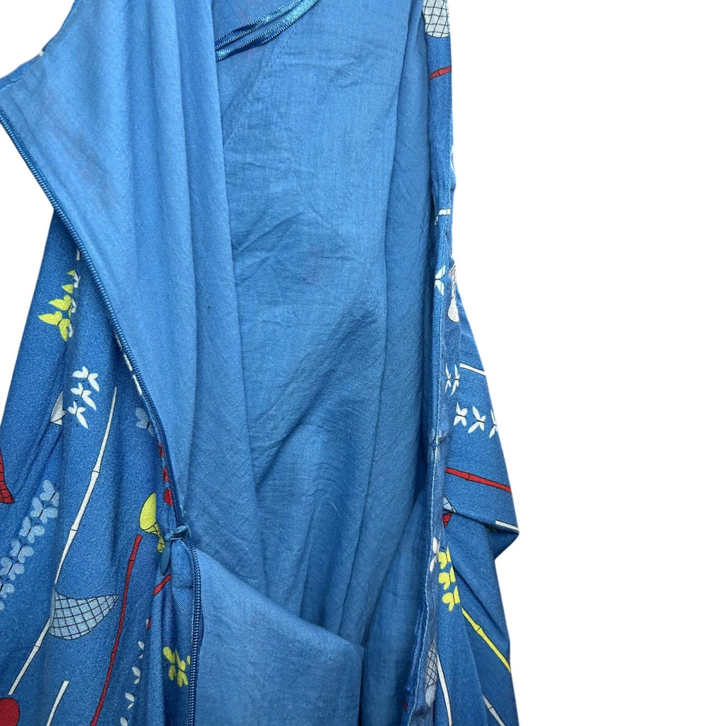 Fever London Blue Pleated Skirt Size 8 Midi Boho Preppy Twee Retro Whimsigoth