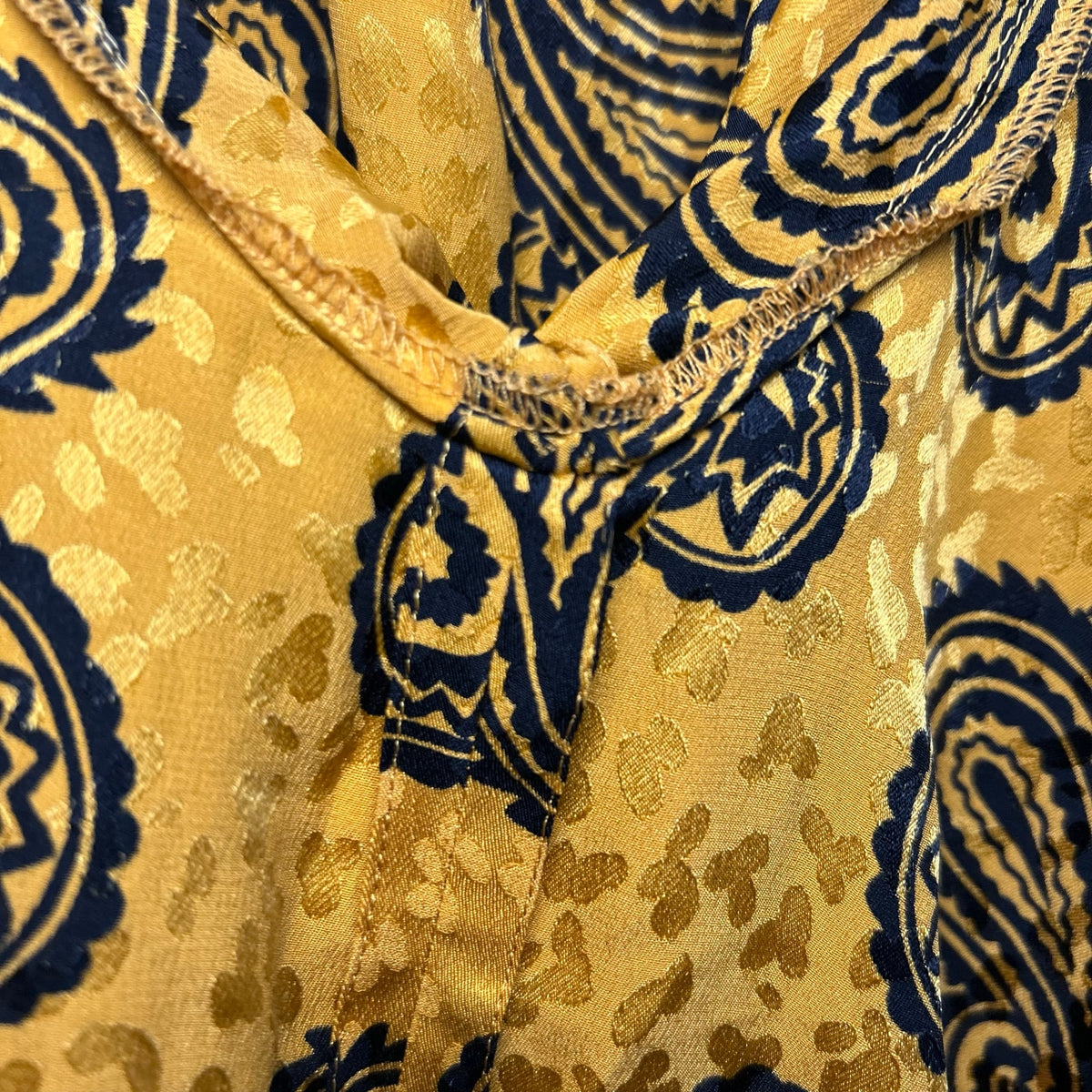 VTG 70s Saks Fifth Avenue Psychedelic Silk Paisley Dagger Shirt Whimsygoth Large