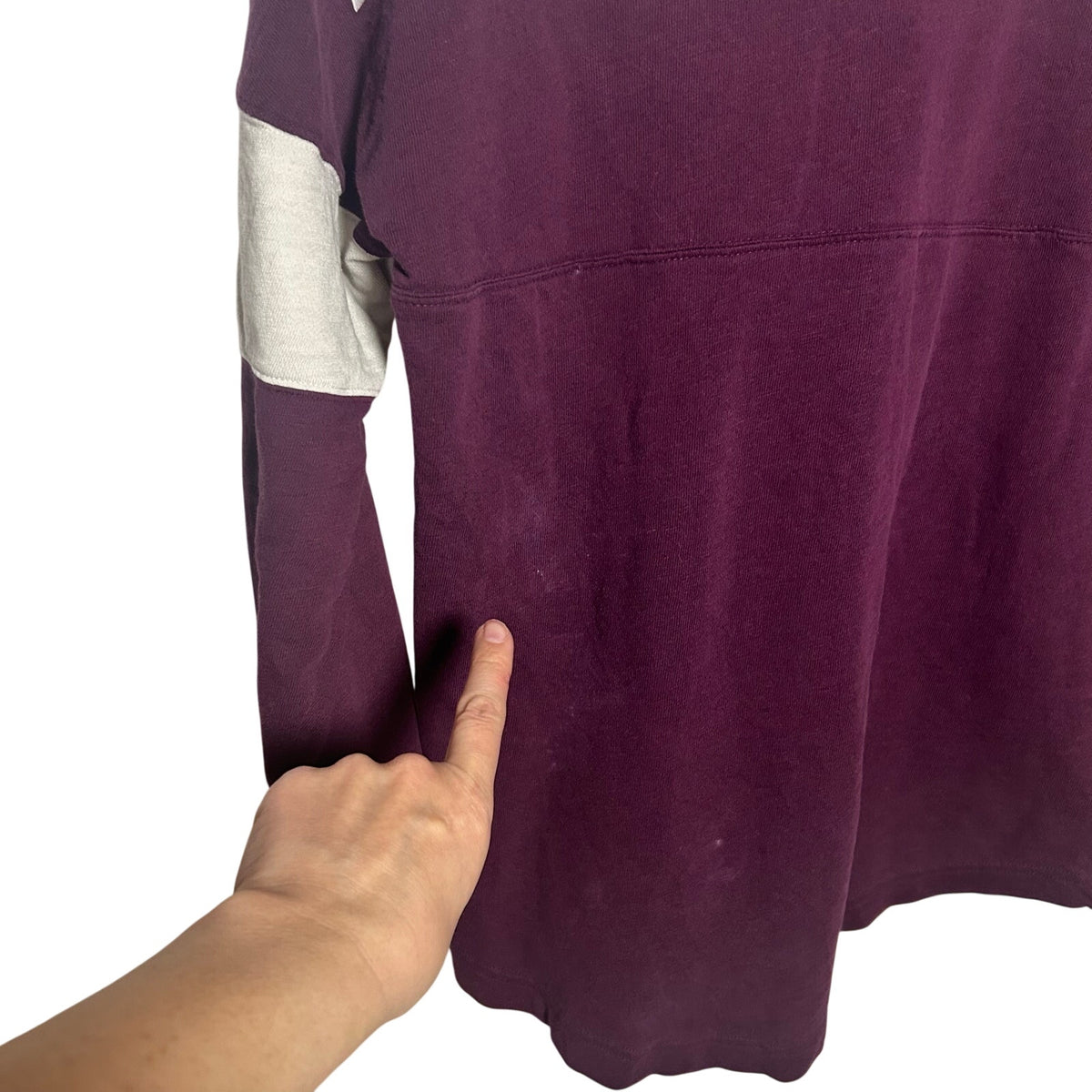 PINK Victoria's Secret Maroon Rainbow Spirit Jersey XS Oversized Loungewear