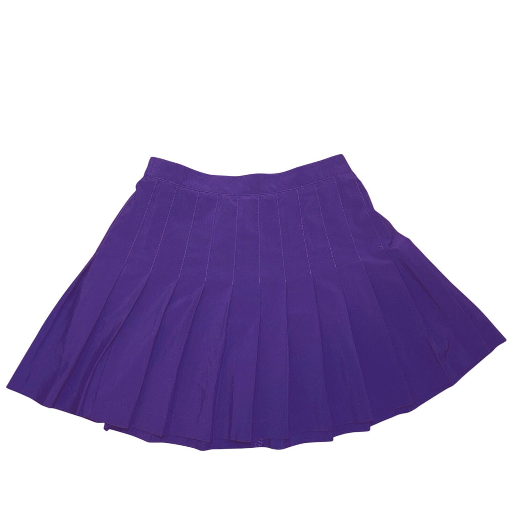 VTG 80s Lejay Purple Pleated Mini Skirt M Tennis Activewear Preppy Retro Casual