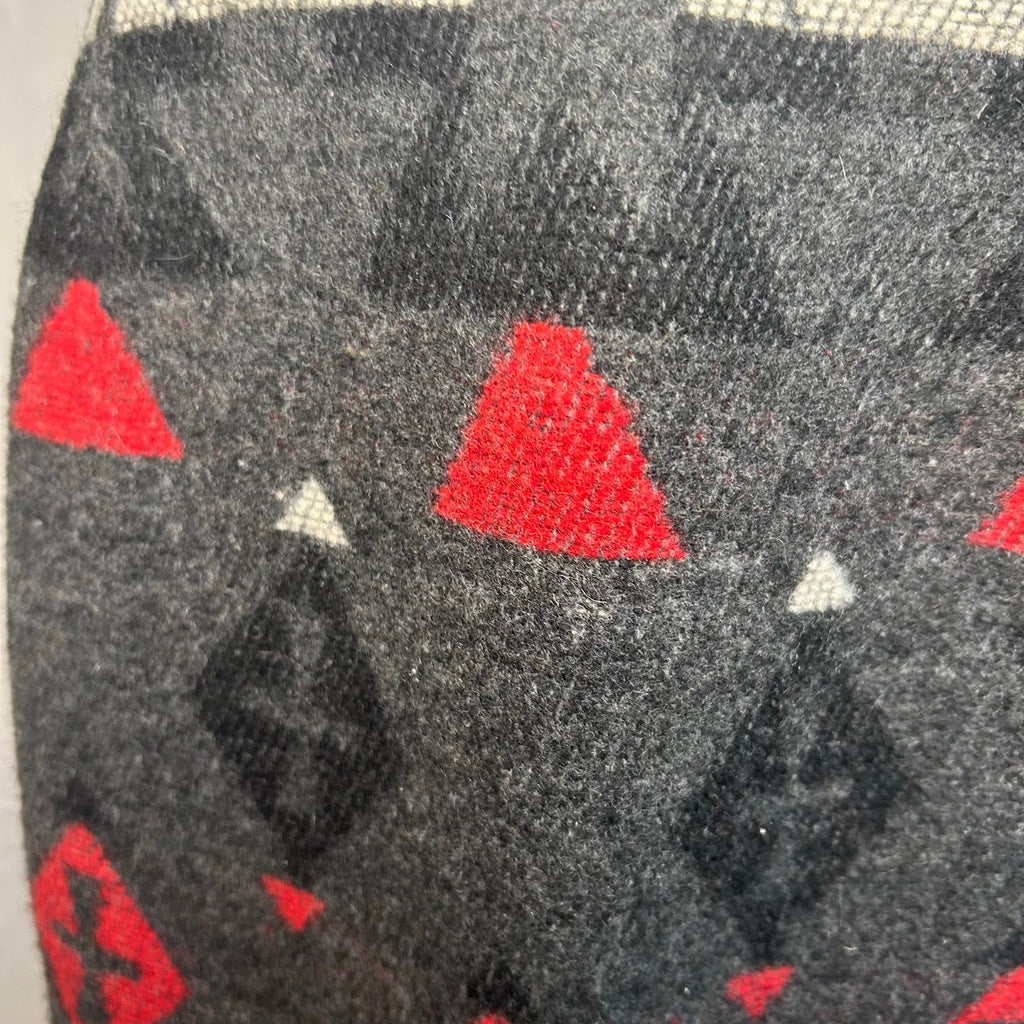 VTG The Last Best Place Southwestern Wool Blend Mini Skirt Black Red Aztec Sz 10
