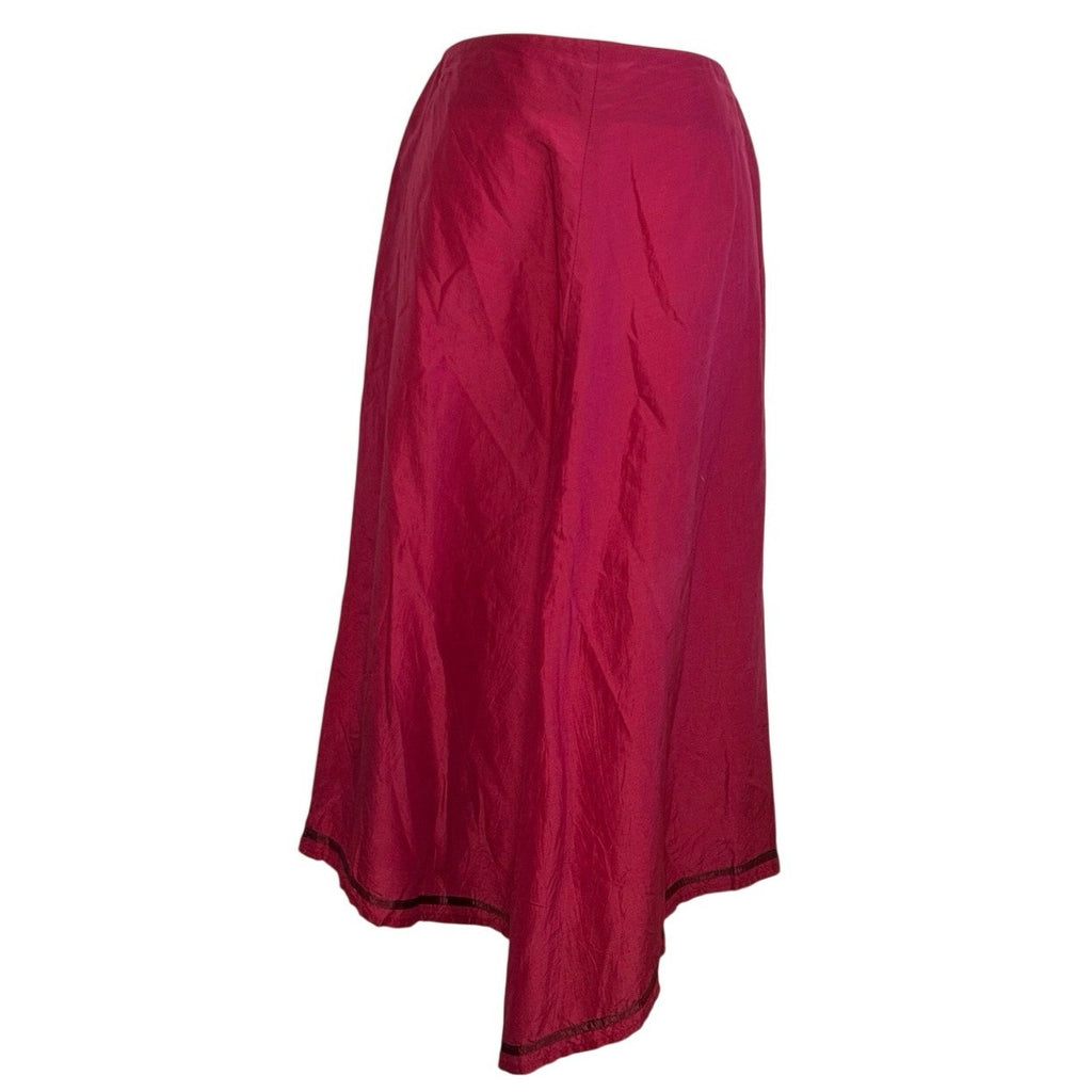 VTG Y2K Banana Republic Red Handkerchief Hem Midi 4 Skirt Fairy Coquette Boho
