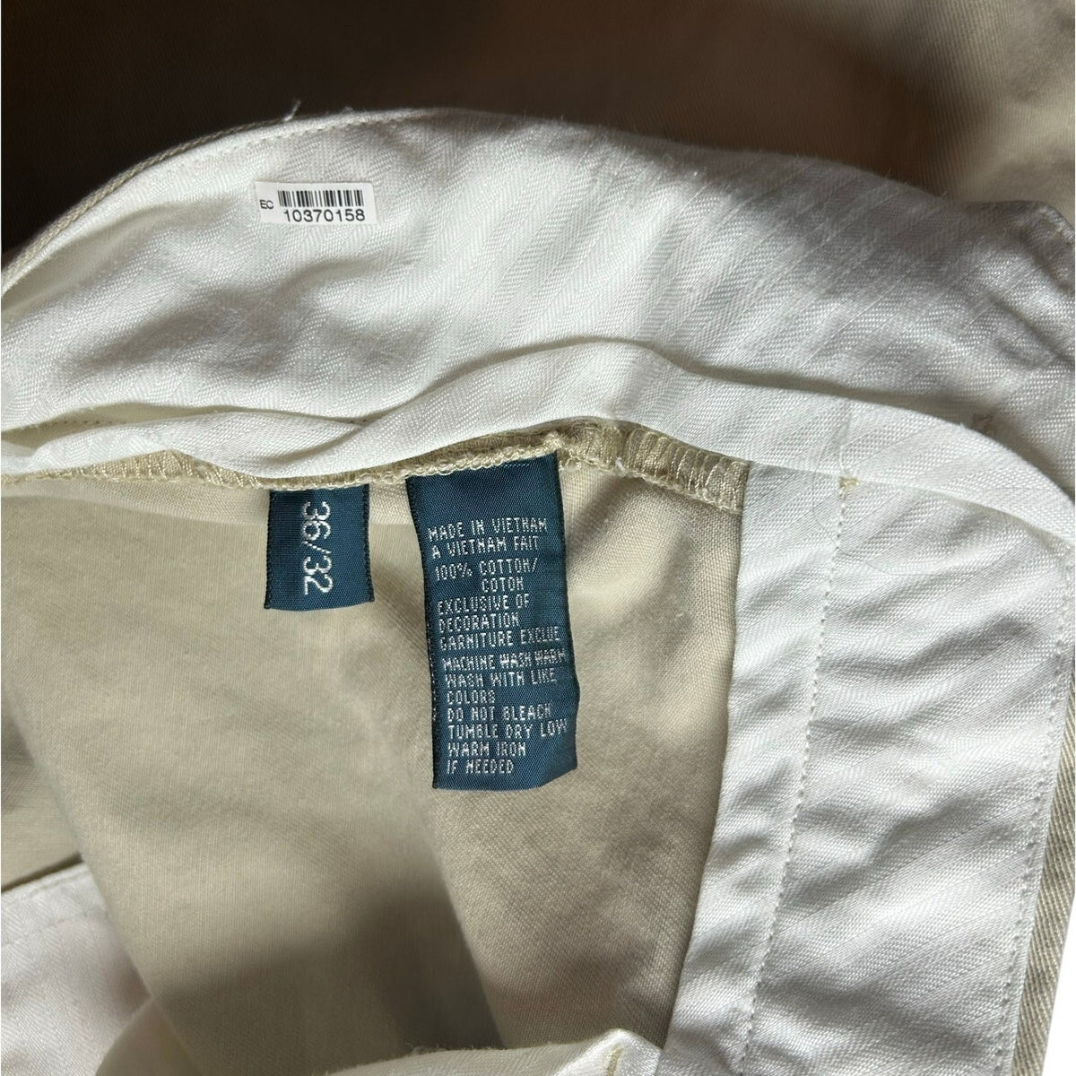 Polo Ralph Lauren Khaki Cotton Chino Pants Mens Contemporary Classic Preppy Work