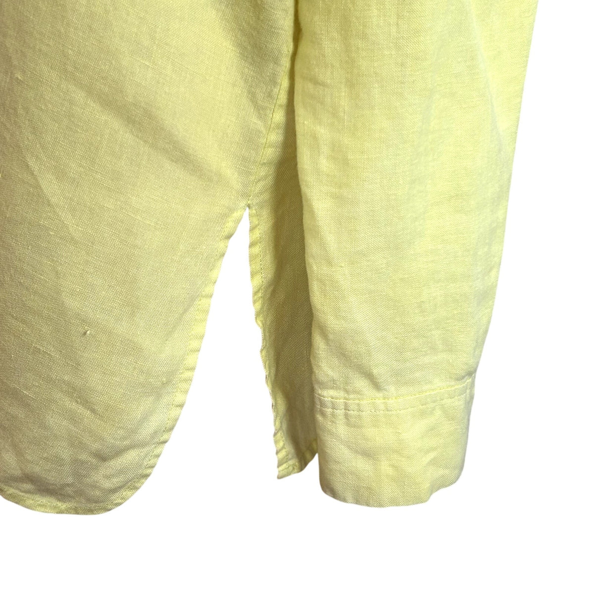Real Clothes 8 Yellow Blouse Irish Linen French Seams Minimalist Quiet Luxury