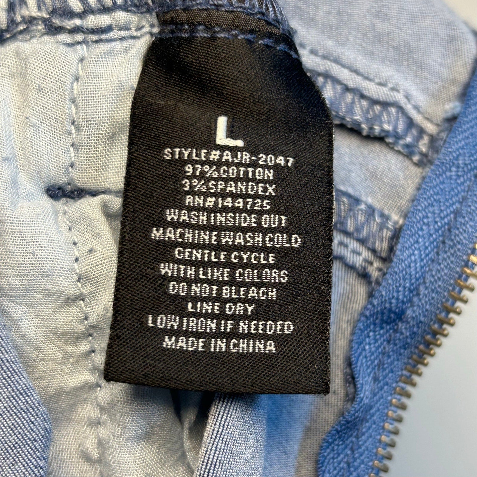 American Bazi Denim Utility L Jumpsuit Dark Blue Casual Streetwear Coveralls