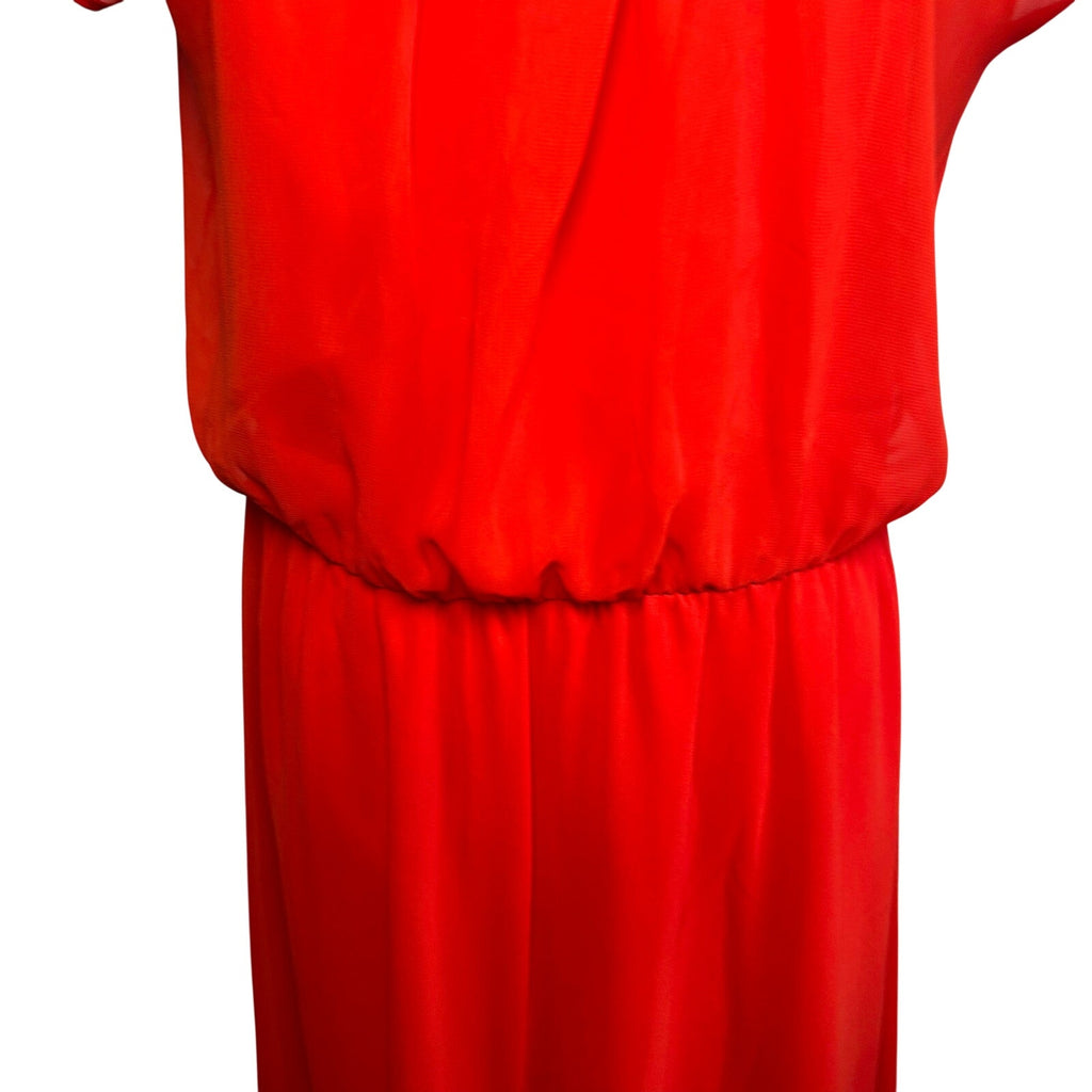 I.N. Studio Red Knee Lenght Midi 14 Dress Minimalist Preppy Glam Coquette Casual