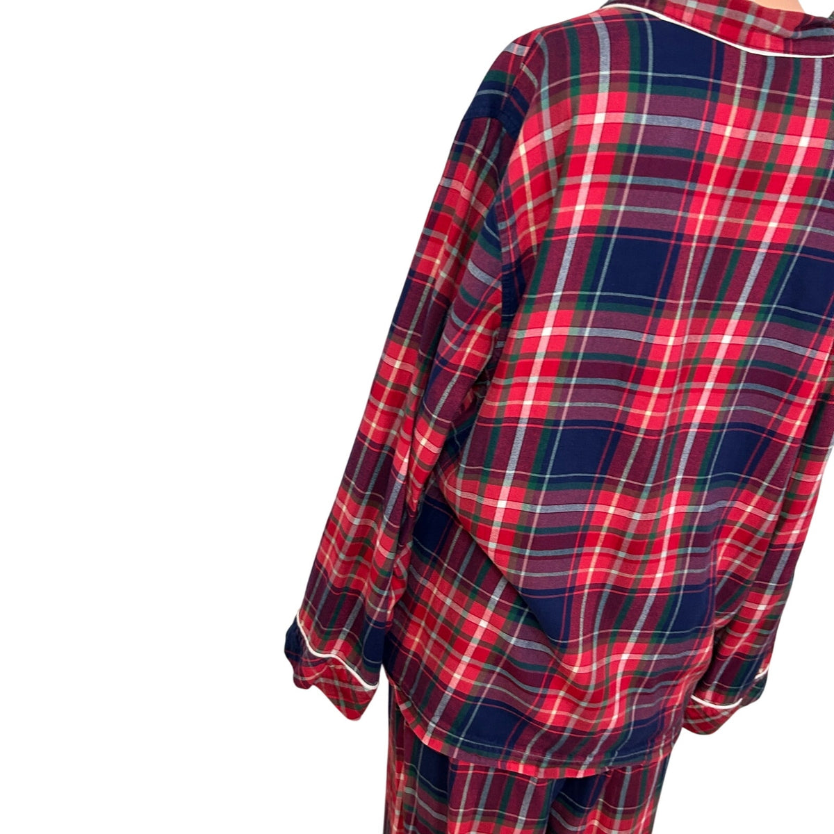 Victoria's Secret Plaid Flannel Pajama Set Red Tartan M Lounge Y2K Holiday