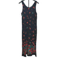 R&K Originals Rayon Black Red Floral Petite M Dress Grunge Retro Whimsigoth Boho