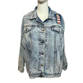 VTG 90s Ocean Denim Acid Wash Lighthouse Jacket Scenic Art Oversized XL