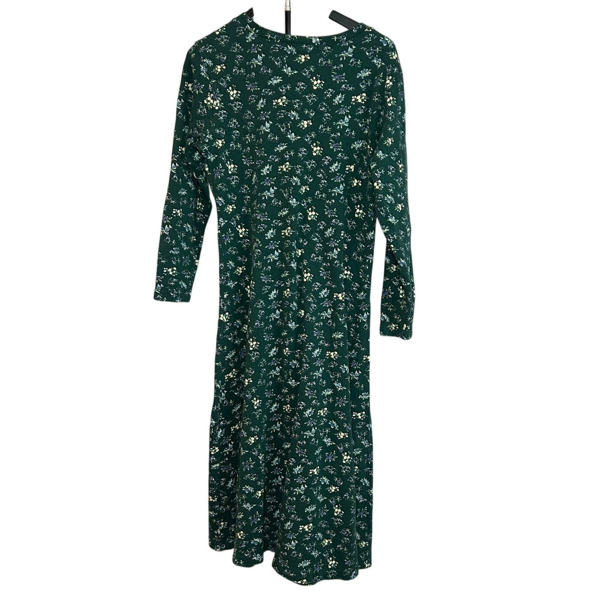 VTG Fads Floral Midi Dress Green L 90s Grunge Cottagecore