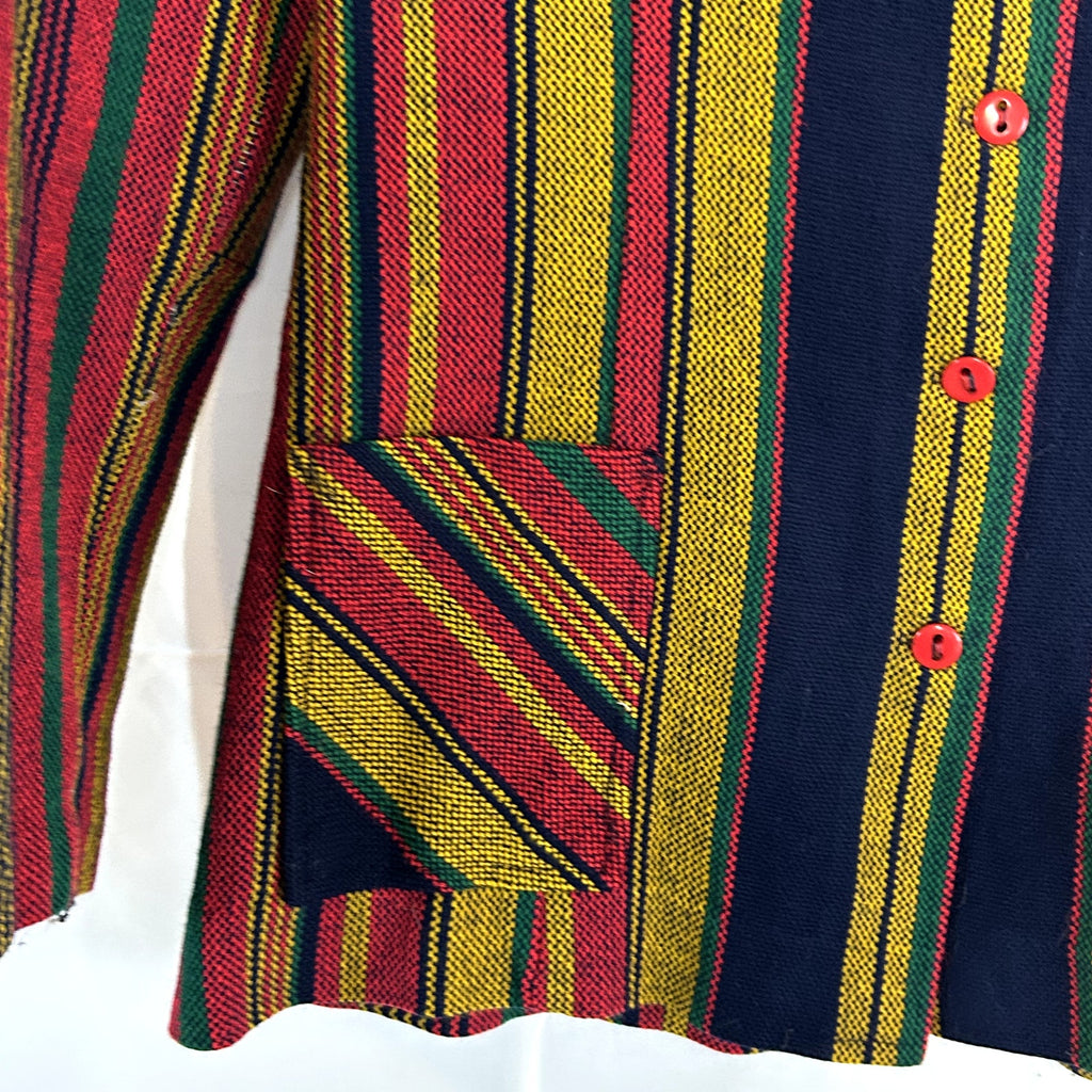 VTG 70s Pandora Costume Maker Striped Knit Long Sleeve Top Disco Retro Medium
