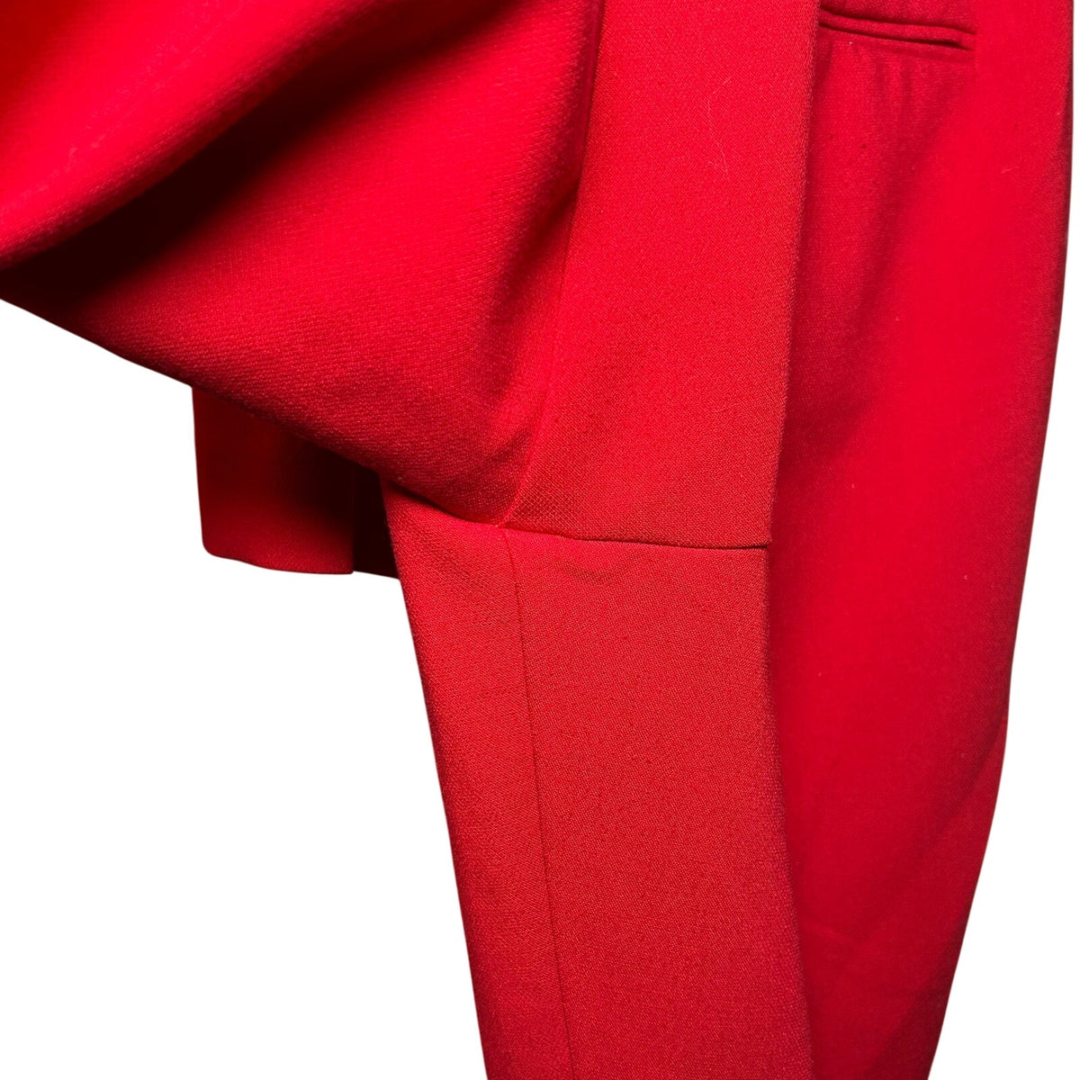 Ann Taylor Bright Red Straight Leg Pants 6 Stretch Luxe Career Bold Minimalist