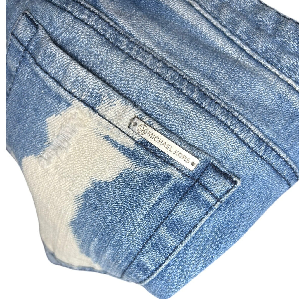 Michael Michael Kors Bleach Splatter Distressed Skinny Jeans