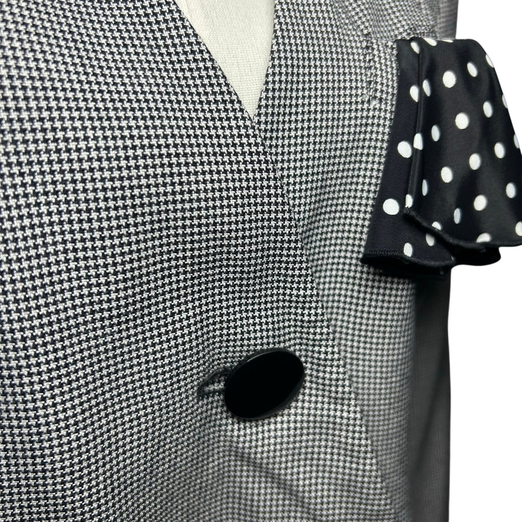 VTG 80s Gray Power Blazer Petite 8 Dark Academia Preppy Minimalism Office Siren