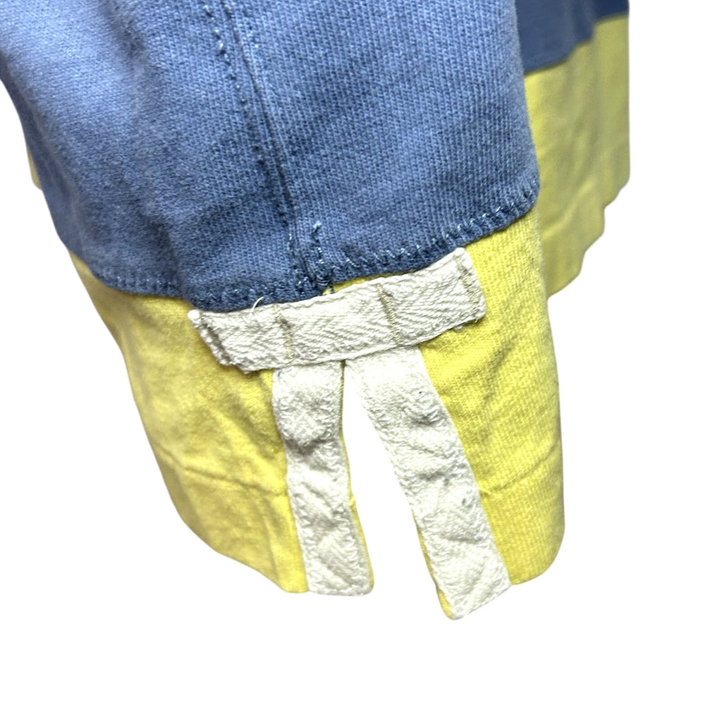VTG 90s Polo Ralph Lauren XL Yellow Blue Striped RLPC Sailing Club Polo Shirt